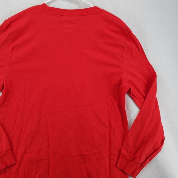 CHICAGO BLACKHAWKS Shirt Men's Long Sleeve Tee Crew Neck Pullover NHL Red 2XL - Picture 11 of 12